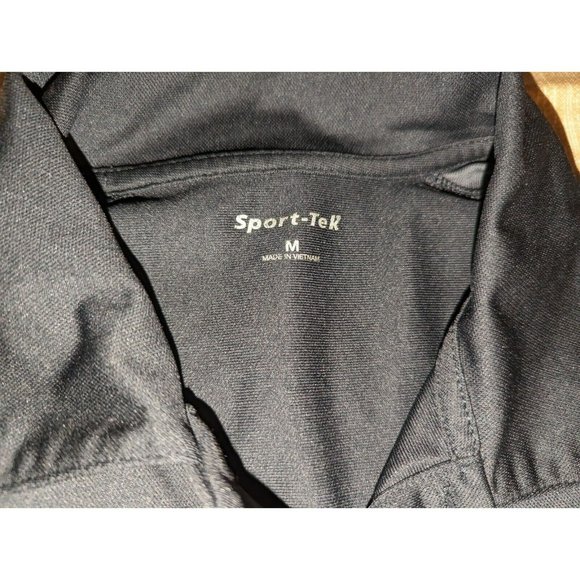 Sport-Tek Mens Black/Gray/White Short Sleeve Polo Size Medium Porsche Motorsport - Picture 3 of 6